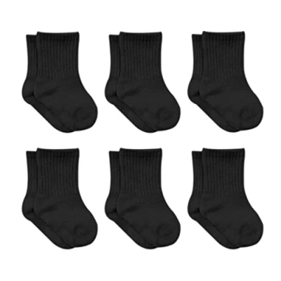 Abbildung von bistyle Baumwolle 6 Paar Baby Socken für Neugeborene Säugling 0 3 Monate bis 2 Jahre Duftend Jungen Mädchen Kleinkind (as3, age, 2_years, 3_years, Schwarz)
