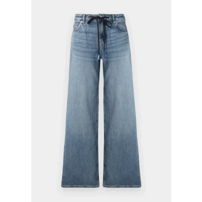 Abbildung von HUGO Blue Weite Jeans &quot;Gobana&quot;, mit Kordelzug zum Binden