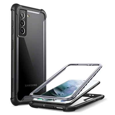 Abbildung von i Blason Transparent Hülle für Samsung Galaxy S21 (6.2&quot;) 5G Handyhülle Bumper Case Robust Schutzhülle Cover [Ares] OHNE Displayschutz 2021, Schwarz