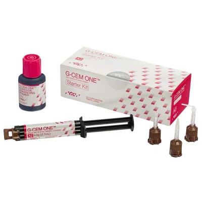 Abbildung von GC G CEM ONE A2 Starterkit 4,6 Spritze, 8 Automix Tips regular, 2 Endo Tips, ml Adhesive Enhancing Primer