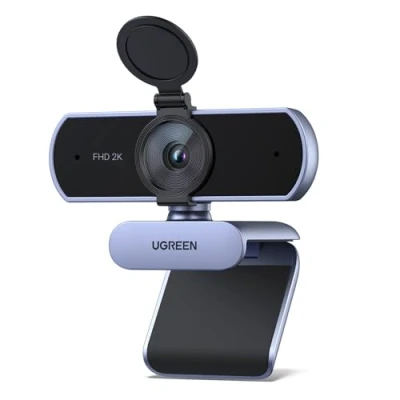 Abbildung von UGREEN Webcam 2K, mit Mikrofo, für PC, 80Sichtfeld, Privacy Cover, Autofokus, Automatische Lichtkorrektur, Stereo Sound, Plug &amp; Play, PC Kamera Windows/MacOS/Zoom/Skype