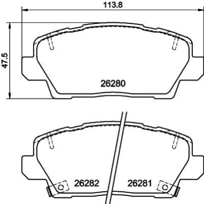 Abbildung von HELLA 8DB 355 040 841 Bremsbelagsatz mit akustischer Verschleißwarnung Zubehör KIA: Picanto III