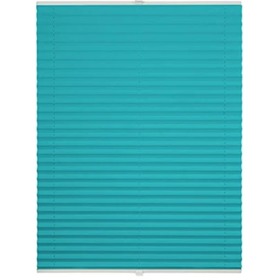 Abbildung von ondeco Plissee nach Maß für alle Fenster innen Montage in Glasleiste mit Spannschuh Sonnenschutz Rollo Sichtschutz Blickdicht Türkis B: 101 110 cm, H: 150 cm