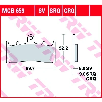 Abbildung von TRW Hyper Carbon Racing MCB659CRQ Bremsbelagsatz