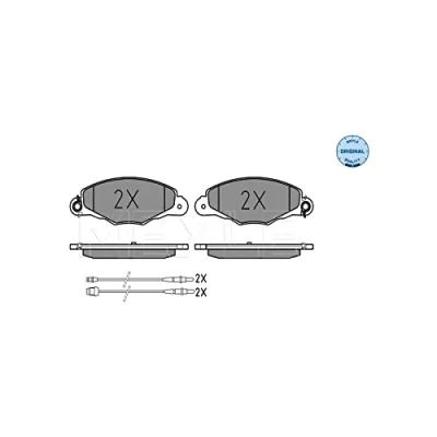 Abbildung von MEYLE 025 231 3518/W Bremsbelagsatz ORIGINAL Quality Vorderachse inkl. Verschleißwarnkontakt mit Anti Quietsch Blech CITROËN: Xantia Schrägheck