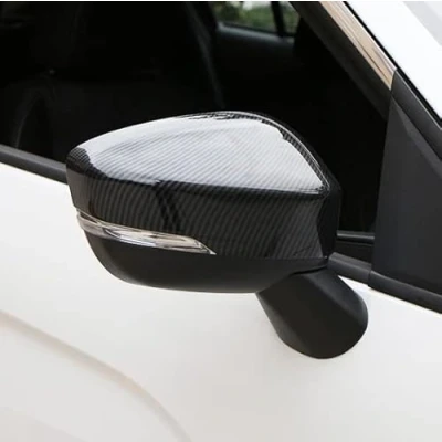Abbildung von HIGH FLYING für Eclipse Cross 2018 2022 Exterieur Rückspiegel Seitenspiegel Cover Dekor Kohlefaserfarbe 2 Stück (Mit 3M Bänder)