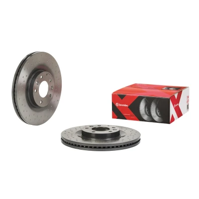Abbildung von BREMBO 09.C177.1X Bremsscheibe 320 28 5 gelocht/innenbel. beschichtet mit Schrauben MAZDA: CX 7, 9, FORD USA: Edge