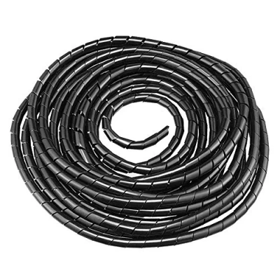Abbildung von GTIWUNG Kabelschlauch Kabelspirale Spiralband Kabelschutz, Flexibler Spiralschlauch Kabelorganisation, Schwarz, 12mm Durchmesser und 7,5m Länge
