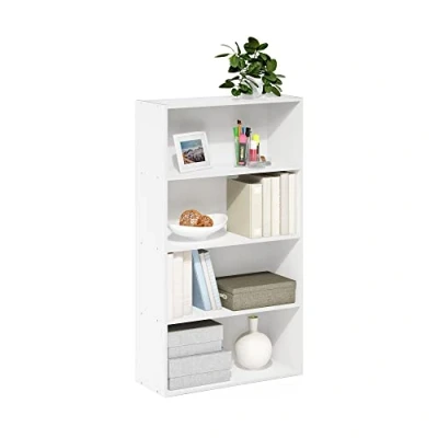 Abbildung von Furinno Pasir 4 stufiges offenes Regal, Weiß