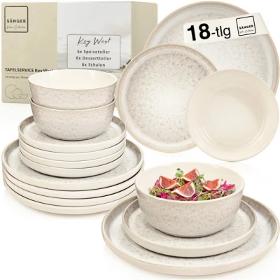 Abbildung von SÄNGER Tafelservice Key West (18 tlg), 6 Personen, Steingut, 18 tlg. Tafelservice, VALUE COLLECTION