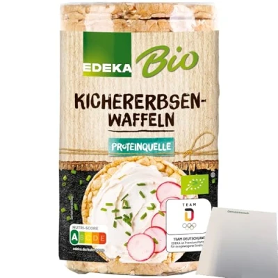 Abbildung von Edeka Bio Kichererbsen Waffel mit Reis High Protein (100g Packung) + usy Block
