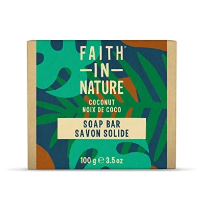 Abbildung von Faith in Nature Natürliche Kokosseife, vegan und ungetestet, ohne SLS Parabene, 100 g