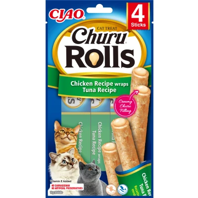 Abbildung von Inaba Rolls Katzensnack Huhn mit Thunfisch Füllung