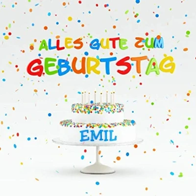 Abbildung von Alles Gute zum Geburtstag Emil: Individuelles Kindergeburtstag Gästebuch Eintragen von Mitteilungen, Bildern und Fotos