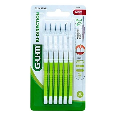 Abbildung von GUM Bi direction Interdentalb.0,7 mm grü 6 St
