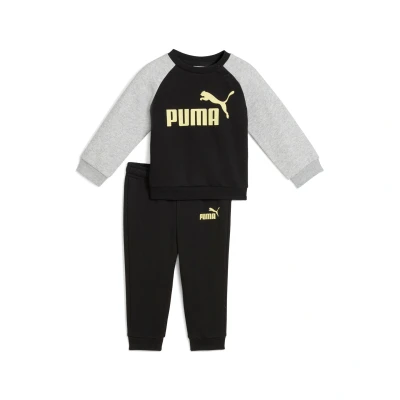 Abbildung von Minicats Essentials Raglan Crew Set Kinder PUMA Black Gold Moon Yellow
