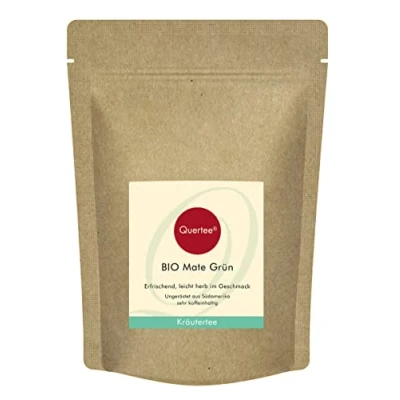 Abbildung von Quertee Mate Tee Bio Ungeröstet Grüner Matetee Koffeeinhaltig Yerba Mateblätter (100 g)