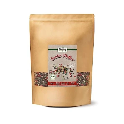 Abbildung von Biojoy BIO Bunter Pfeffer ganz (1 kg), Pfefferkörner bunt für Mühle
