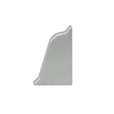 Abbildung von DQ PP 1x WINKELLEISTE ENDSTÜCK RECHTS Aluminium satin 38 x 25mm PVC Küchenleiste Arbeitsplatte Abschlussleiste Leiste Küche Küchenabschlussleiste Wandabschlussleiste Tischplattenleisten