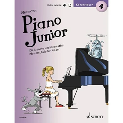Abbildung von Piano Junior: Konzertbuch 4: Leichte Vortragsstücke zur Klavierschule. Band 4. Klavier. (Piano Junior deutsche Ausgabe, 4)