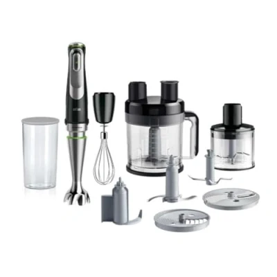 Abbildung von Braun Stabmixer &quot;MQ 9195XLI MultiQuick 9&quot;, 1200 W, Schneebesen, Küchenmaschinen Aufsatz, Zerkleinerer, 600 ml Mixbecher