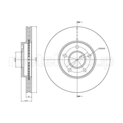 Abbildung von Bremsscheibe METELLI 23 0760C