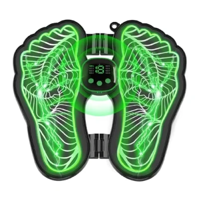 Abbildung von Neu Fussmassagegerät EMS Fußmassagegerät, Fußmassagegerät Elektrisches USB,für die Durchblutung Muskelschmerzen Linderung mit 8 Modi &amp; 19 Einstellbare Frequenzen
