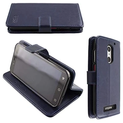 Abbildung von caseroxx Handy Hülle Tasche kompatibel mit Emporia Smart 4 Bookstyle Case Wallet in blau