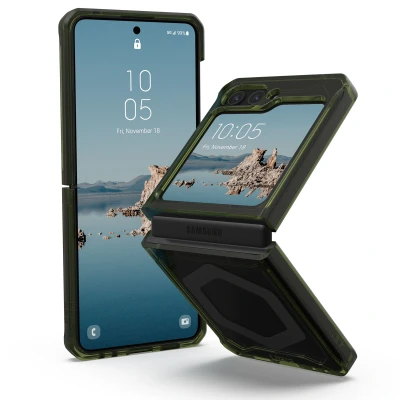 Abbildung von Samsung Galaxy Z Flip 5 Hülle MagSafe Kunststoff UAG Hard Case/Backcover Handyhülle Grün Shockproof/Stoßfest