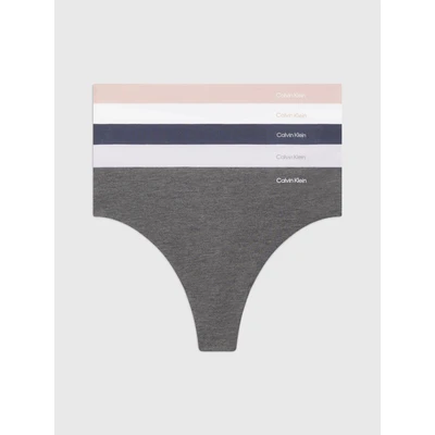 Abbildung von Calvin Klein Underwear Thong MID RISE 5 PACK String, Damen, Größe: XXL, Silver blue/peach/grey heather/white/lavender blue