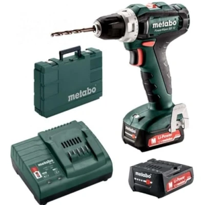 Abbildung von metabo Akku Bohrschrauber &quot;PowerMaxx BS 12&quot;, inkl. 2 Akkus und Ladegerät
