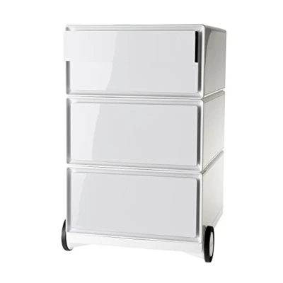 Abbildung von Paperflow EasyBox Vier Schublade Mobiler Sockel Modern weiß/weiß