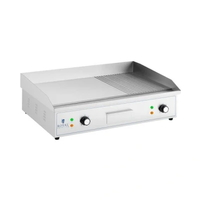 Abbildung von Royal Catering Elektrogrill Elektro Grillplatte Grill 727 x 420 mm geriffelt/glatt, 4400 W