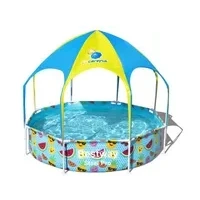 Abbildung von Bestway Steel Pro 2.44m x 51cm Splash in shade Play Pool, Orange/Gelb, 1688 l, Gerahmter Orange, Gelb, 13,4 kg