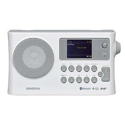 Abbildung von Sangean BTR 160 tragbares Digitalradio (DAB+/UKW RDS/Bluetooth/Dual Alarm) weiß