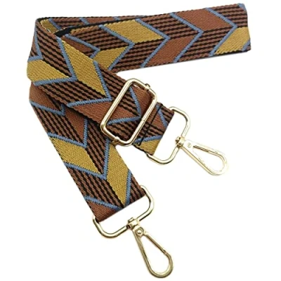 Abbildung von Verstellbarer Schultergurt für Taschen Gelblich Braun, Taschengurte zum Wechseln, Taschengurt Breit mit Karabiner Gold, 80 130 cm Tragegurt Tasche Damen Schulterriemen, Handtasche, 3.8cm, 205