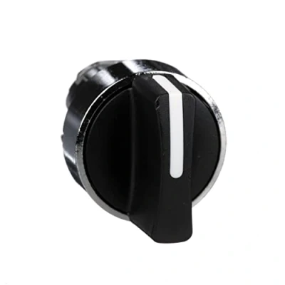 Abbildung von Schneider Electric ZB4BD3 Wahlschalter, Frontelement, Harmony XB4, Metall, 22mm, schwarz, 3 Stellungen, rastend