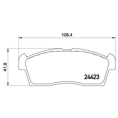 Abbildung von BREMBO P 54 049 Bremsbelagsatz exkl. Verschleißwarnkontakt ohne Zubehör MITSUBISHI: i Schrägheck