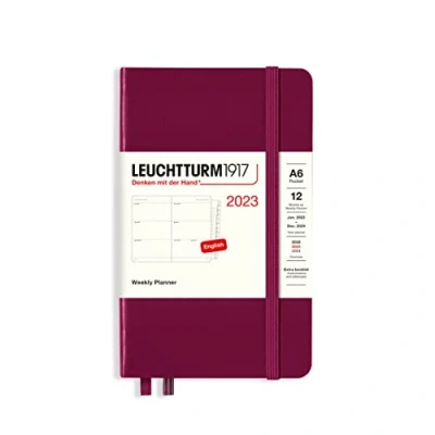 Abbildung von LEUCHTTURM1917 365952 Wochenkalender Pocket (A6) 2023, 12 Monate, Port Red, Englisch