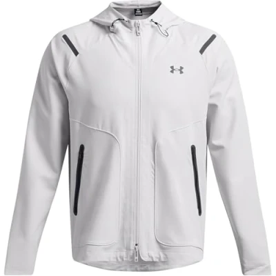 Abbildung von Under Armour Warmup Unstoppable Regenjacke / wasserabweisende Jacke, Herren, Größe: Large, Halo gray