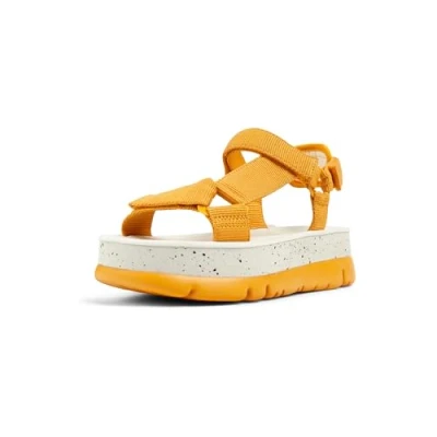 Abbildung von Camper Oruga UP Plateausandalette, Damen, Größe: 38, Mittel orange Schuhe
