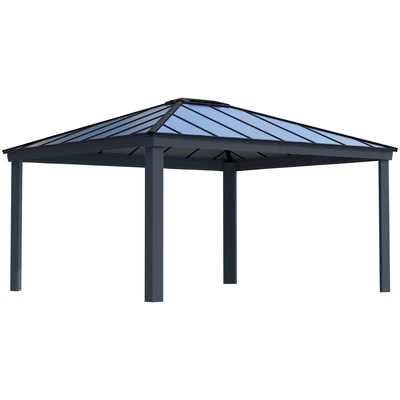 Abbildung von Palram Canopia Pavillon &quot;Dallas&quot;, 487 x 425,5cm, Anthrazit