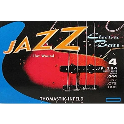 Abbildung von Thomastik 682745 Saiten für E Bass Jazz Flat Wound, Satz JF364 4 string super long scale 36 Zoll