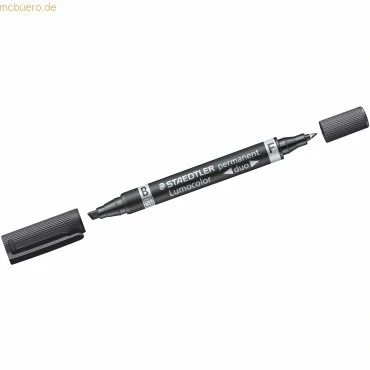 Abbildung von Staedtler Permanentmarker Lumocolor duo F/M schwarz