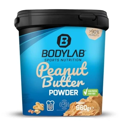 Abbildung von Bodylab24 High Protein Peanut Butter Powder Natural 960g, proteinhaltiges Pulver aus gemahlenen Erdnüssen, mit allen Nährstoff Vorteilen von Erdnüssen bei deutlich geringerem Fettanteil