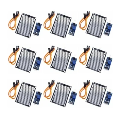 Abbildung von 9 Stück Regentopfen Regen Sensor Module Regendetektor Erkennung Modul Anwendbar Für Arduino und Raspberry PI