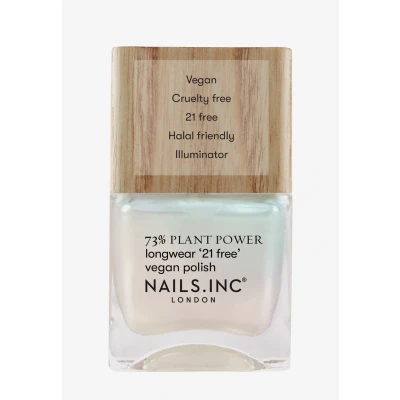 Abbildung von Nails Inc GLOWING SOMEWHERE Plant Power veganer Nagellack 73% Based, 100% Vegan &amp; Tierversuchsfrei Perfekte Maniküre, schimmerndes Perlmutt Für umweltbewusste Nail Art