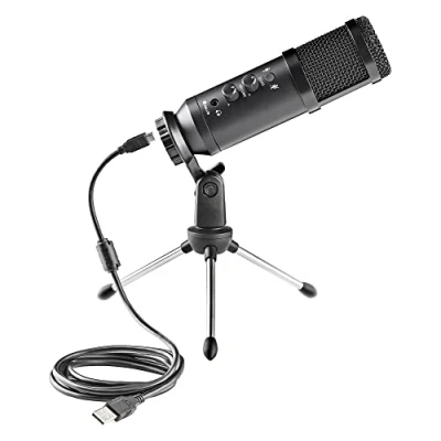 Abbildung von NGS GMICX 110 USB Gaming Mikrofon mit Stativ Interner Pop Filter für Streaming, Twitch, YouTube, Podcast, Voiceovers, PC, Kompatibel PS4 und PS5 Plug&amp;Play