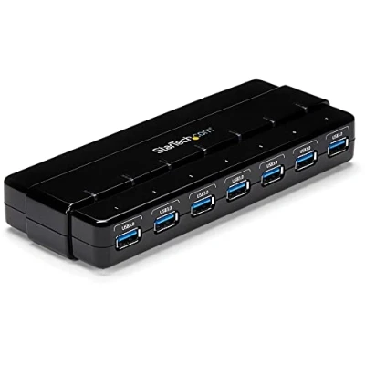 Abbildung von StarTech.com 7 Port USB 3.0 SuperSpeed Hub 3 Netzteil / Stromanschluss und Kabel Schwarz