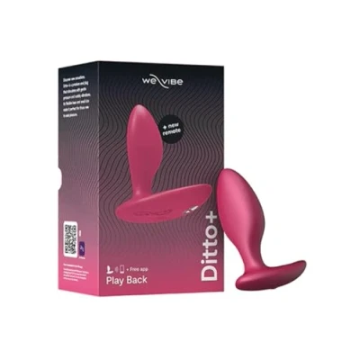 Abbildung von Vibro Analplug „Ditto+“ mit Universal Fernbedienung, auch per App steuerbar